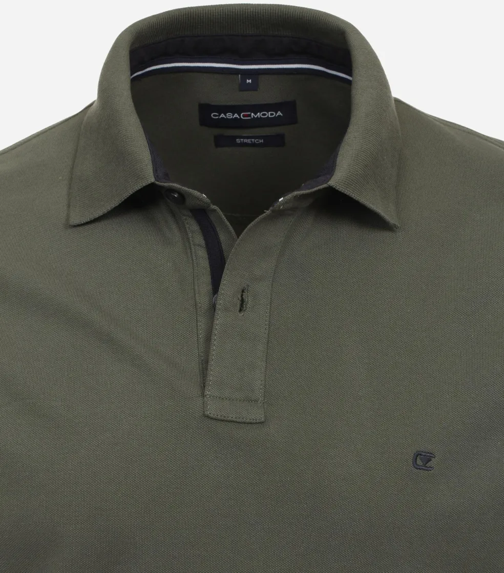 CASA MODA comfort fit heren polo, groen