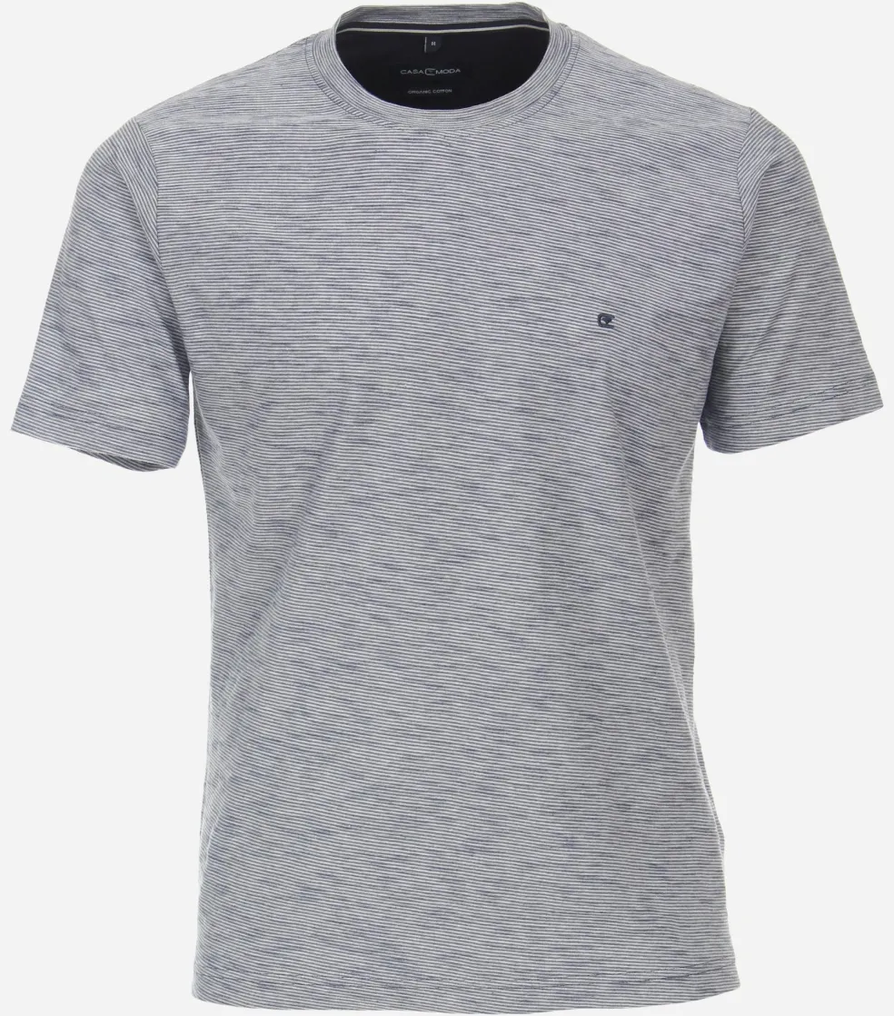 CASA MODA comfort fit heren T-shirt, blauw dessin