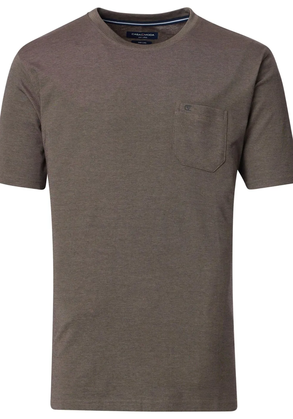 CASA MODA comfort fit heren T-shirt, lichtbruin