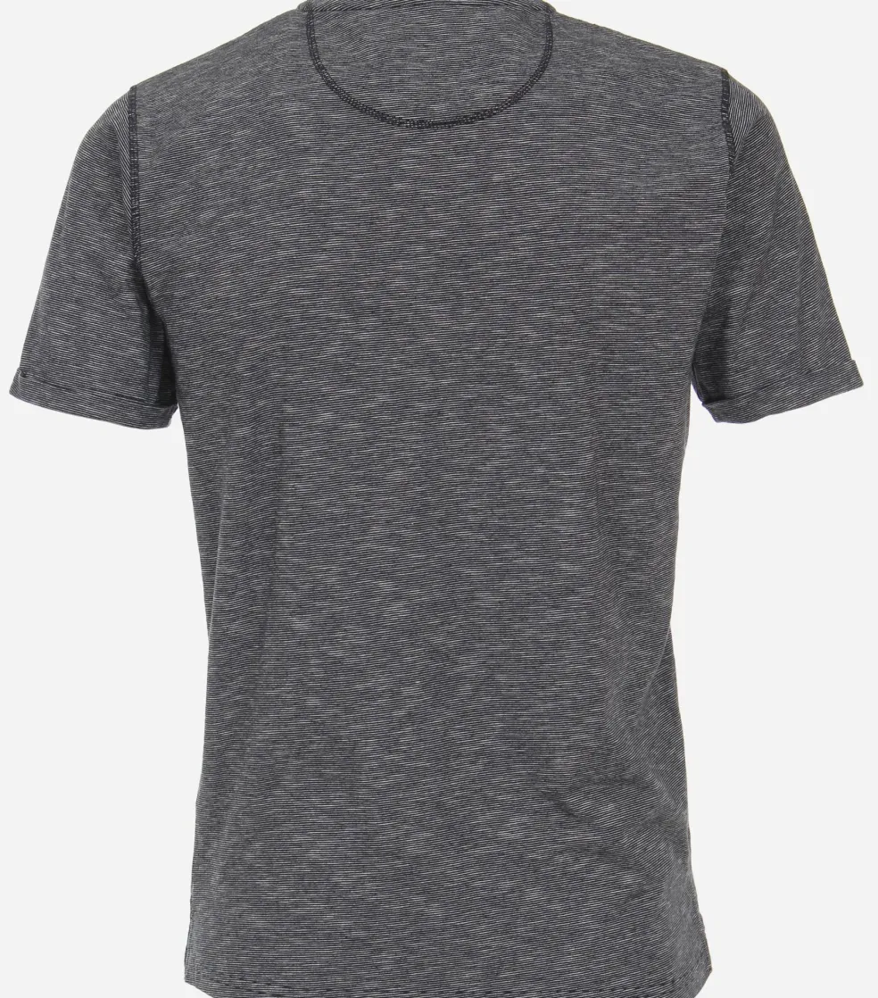 CASA MODA comfort fit heren T-shirt, blauw dessin
