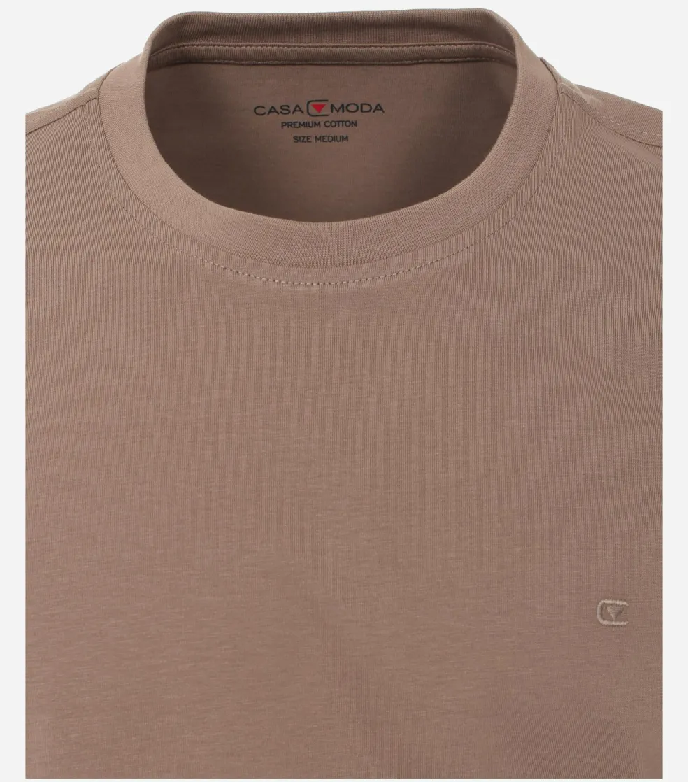 CASA MODA comfort fit heren T-shirt, lichtbruin