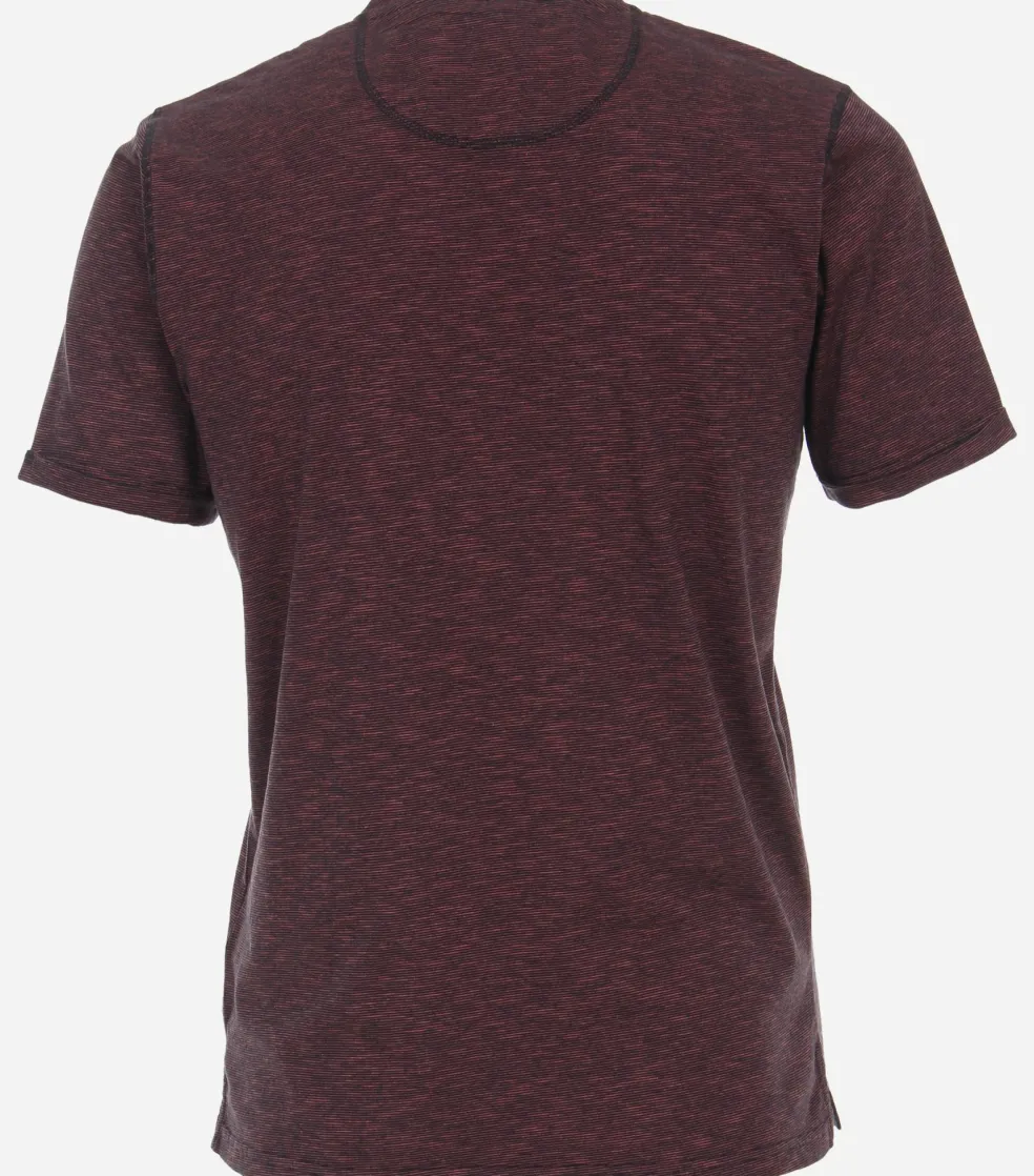 CASA MODA comfort fit heren T-shirt, rood dessin