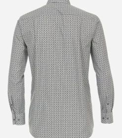 CASA MODA comfort fit overhemd, popeline, antraciet dessin