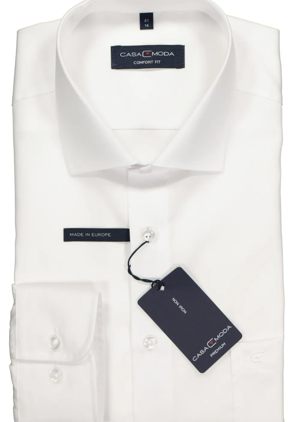 CASA MODA comfort fit overhemd, wit twill