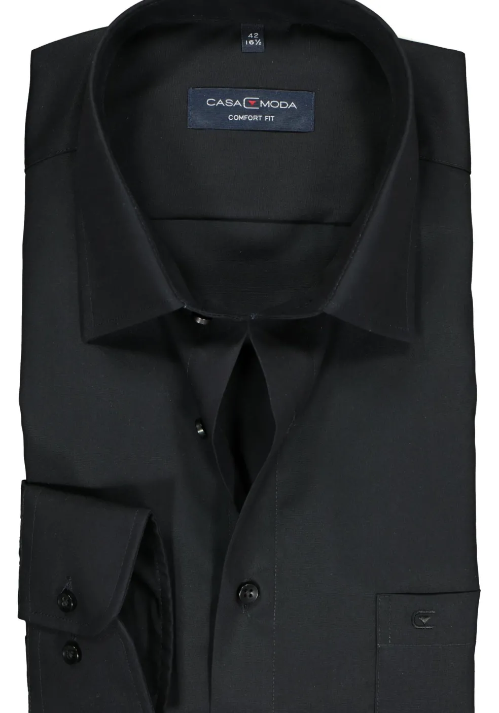 CASA MODA comfort fit overhemd, zwart