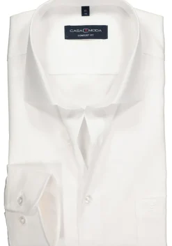 CASA MODA comfort fit overhemd, mouwlengte 7, twill, wit