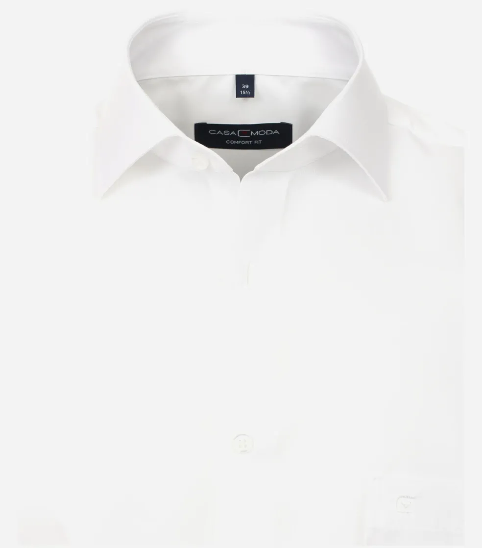 CASA MODA comfort fit overhemd, mouwlengte 7, twill, wit