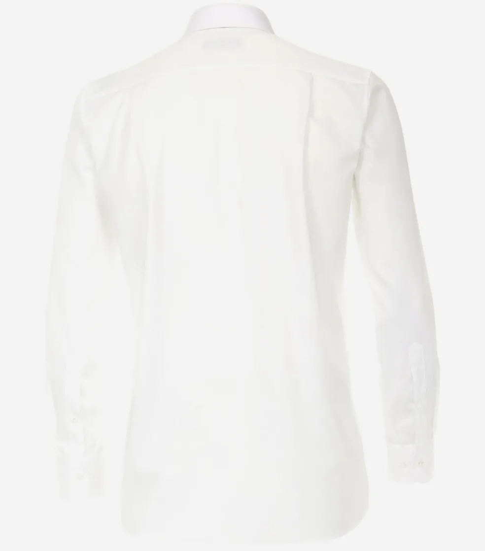 CASA MODA comfort fit overhemd, mouwlengte 7, twill, wit