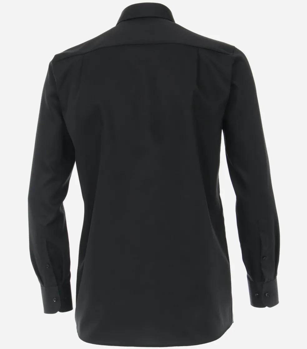CASA MODA comfort fit overhemd, mouwlengte 7, twill, zwart