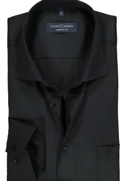 CASA MODA comfort fit overhemd, mouwlengte 72 cm, twill, zwart
