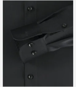 CASA MODA comfort fit overhemd, mouwlengte 72 cm, twill, zwart