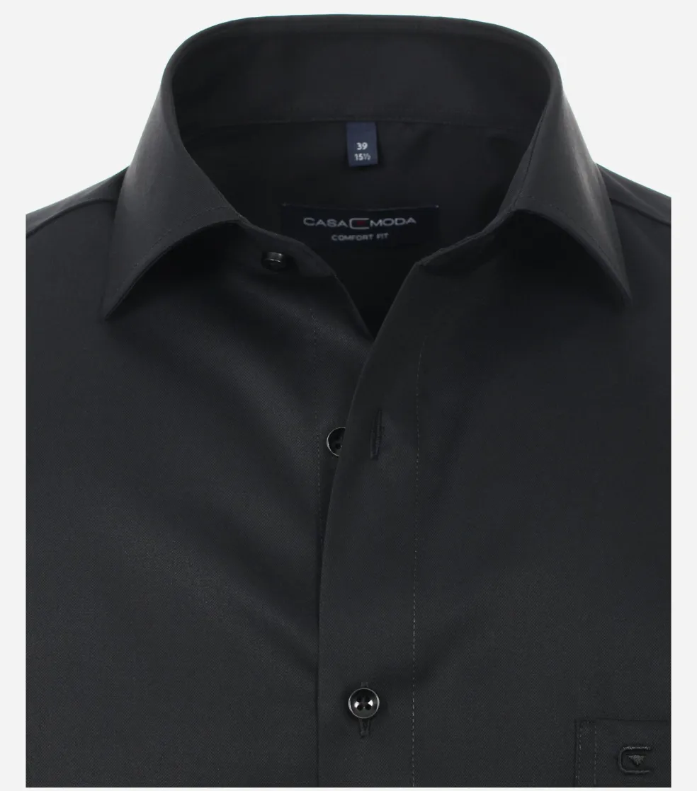 CASA MODA comfort fit overhemd, mouwlengte 72 cm, twill, zwart