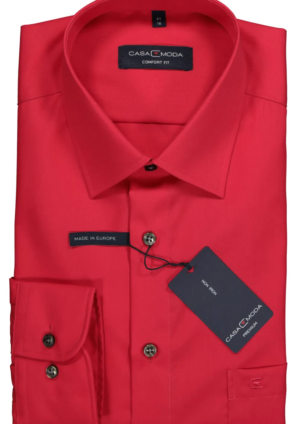 CASA MODA comfort fit overhemd, rood