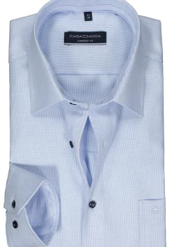 CASA MODA comfort fit overhemd, structuur, blauw