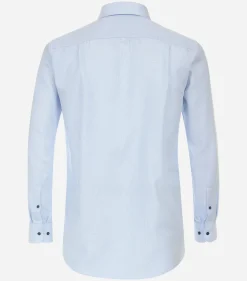 CASA MODA comfort fit overhemd, structuur, blauw