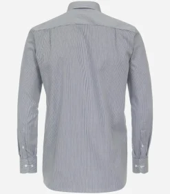 CASA MODA comfort fit overhemd, twill, blauw gestreept