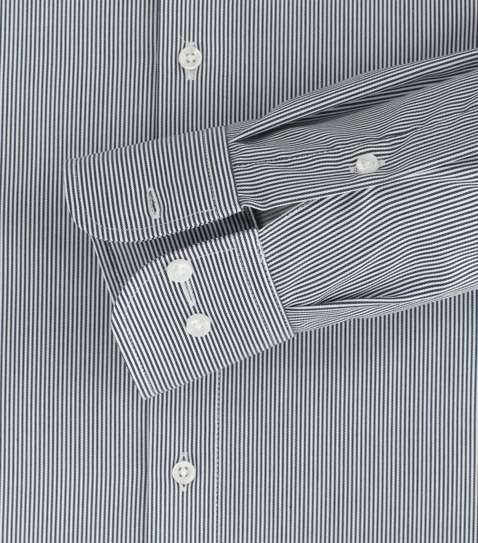 CASA MODA comfort fit overhemd, twill, blauw gestreept