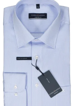 CASA MODA comfort fit overhemd, twill, blauw gestreept