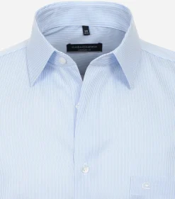 CASA MODA comfort fit overhemd, twill, blauw gestreept