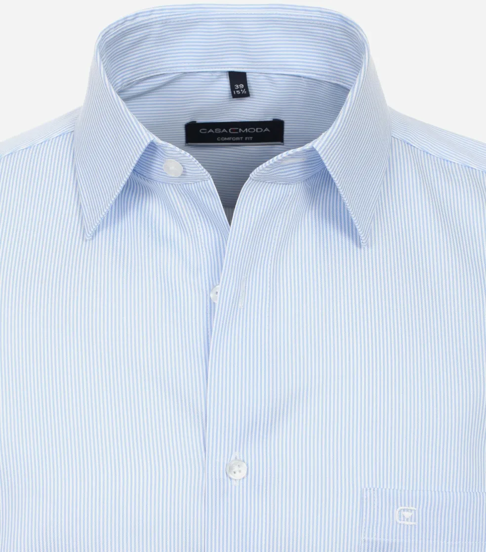 CASA MODA comfort fit overhemd, twill, blauw gestreept