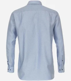 CASA MODA comfort fit overhemd, dobby, blauw