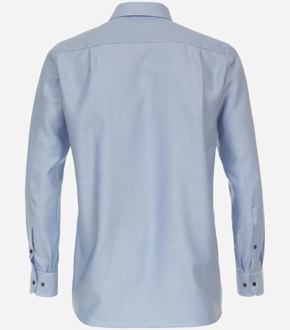CASA MODA comfort fit overhemd, dobby, blauw