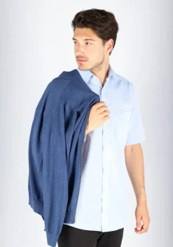 CASA MODA comfort fit overhemd, korte mouw, lichtblauw