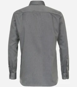 CASA MODA comfort fit overhemd, dobby, groen, wit, blauw mini dessin