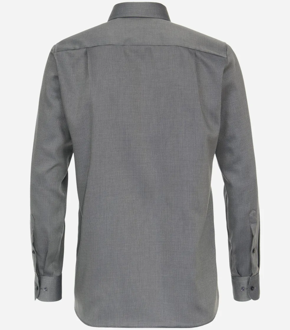 CASA MODA comfort fit overhemd, dobby, groen, wit, blauw mini dessin
