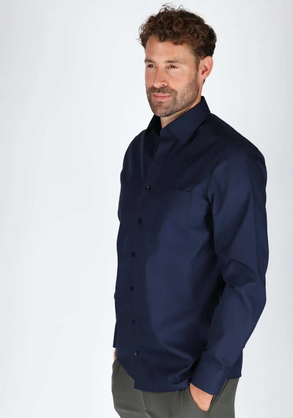 CASA MODA comfort fit overhemd, marine blauw
