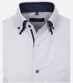 CASA MODA comfort fit overhemd, dobby, blauw