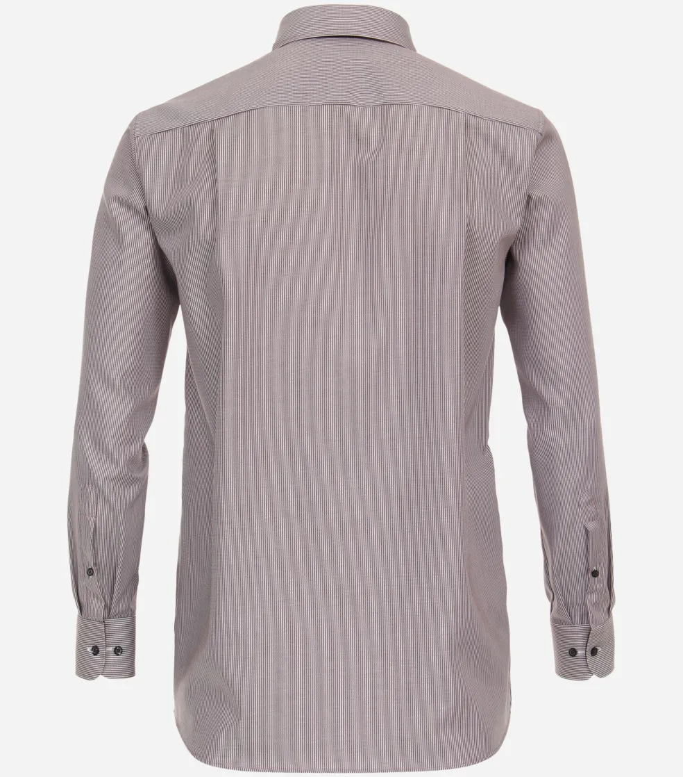 CASA MODA comfort fit overhemd, dobby, rood gestreept