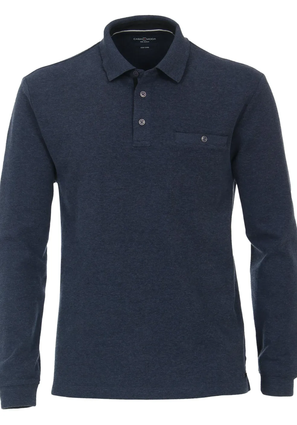 CASA MODA comfort fit polo lange mouw, blauw