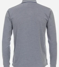 CASA MODA comfort fit polo lange mouw, blauw