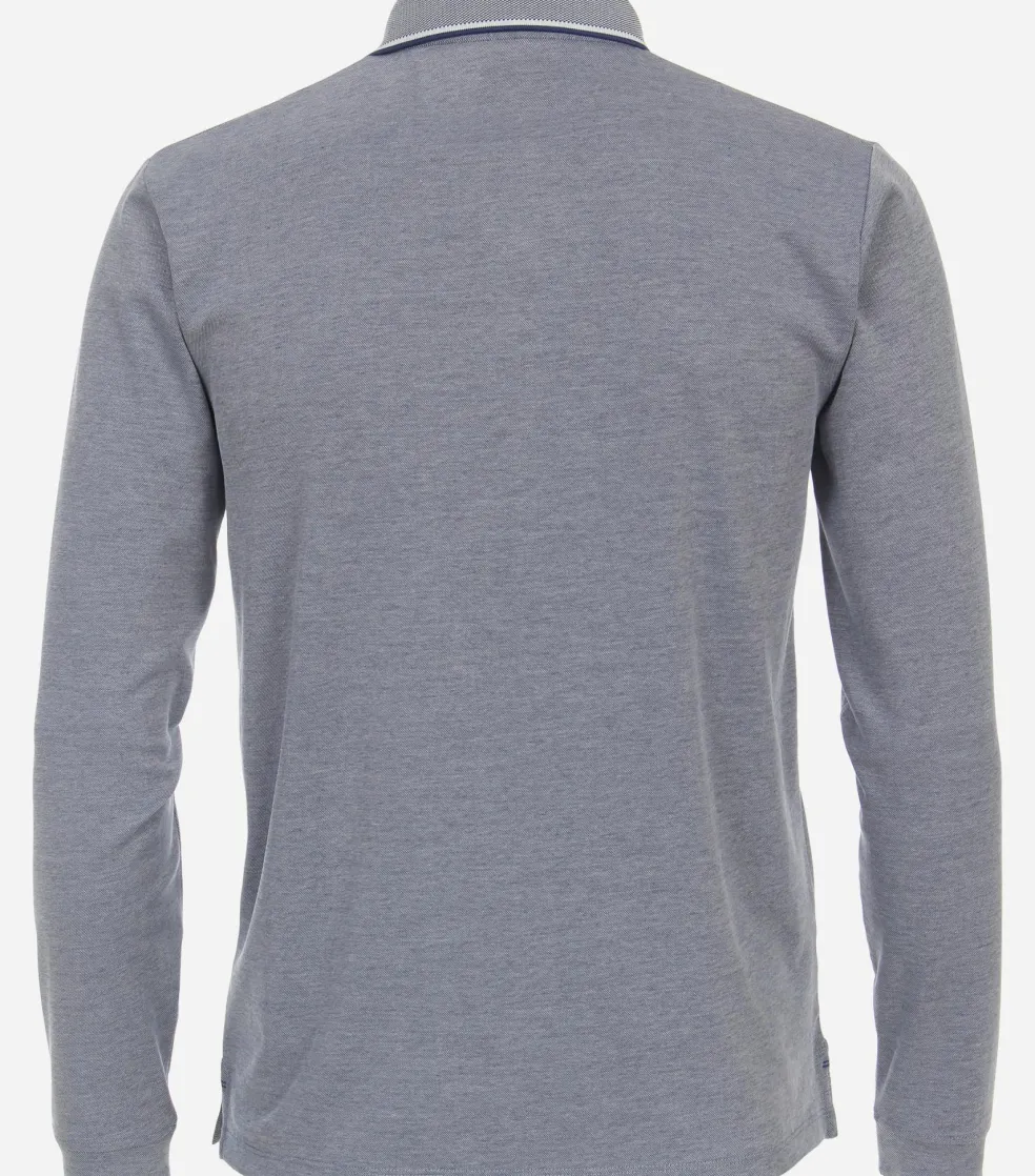 CASA MODA comfort fit polo lange mouw, blauw