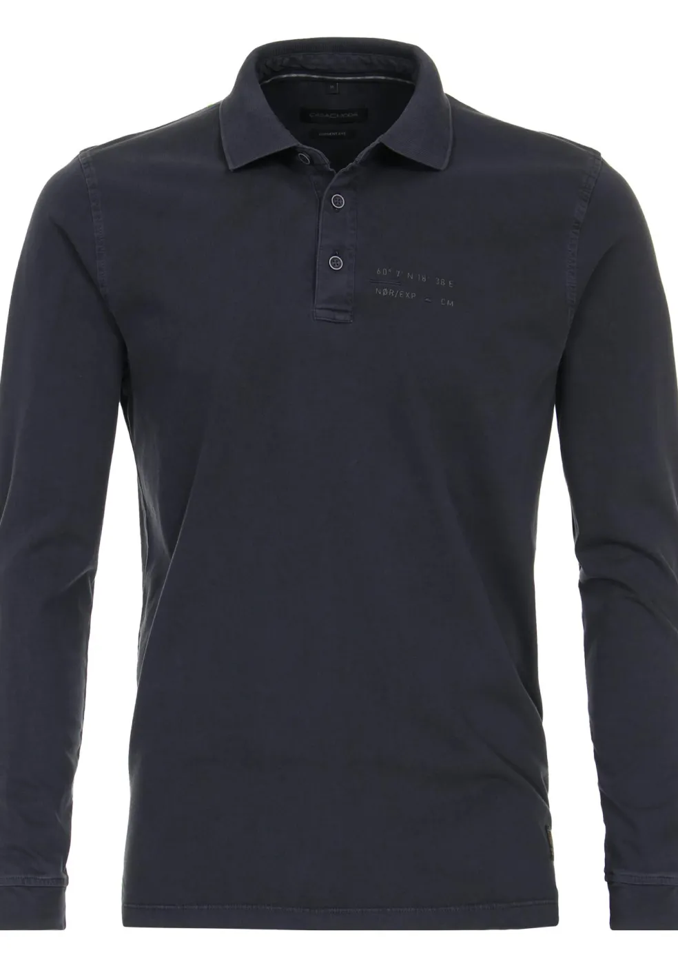 CASA MODA comfort fit polo lange mouw, blauw