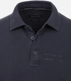 CASA MODA comfort fit polo lange mouw, blauw