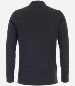 CASA MODA comfort fit polo lange mouw, blauw