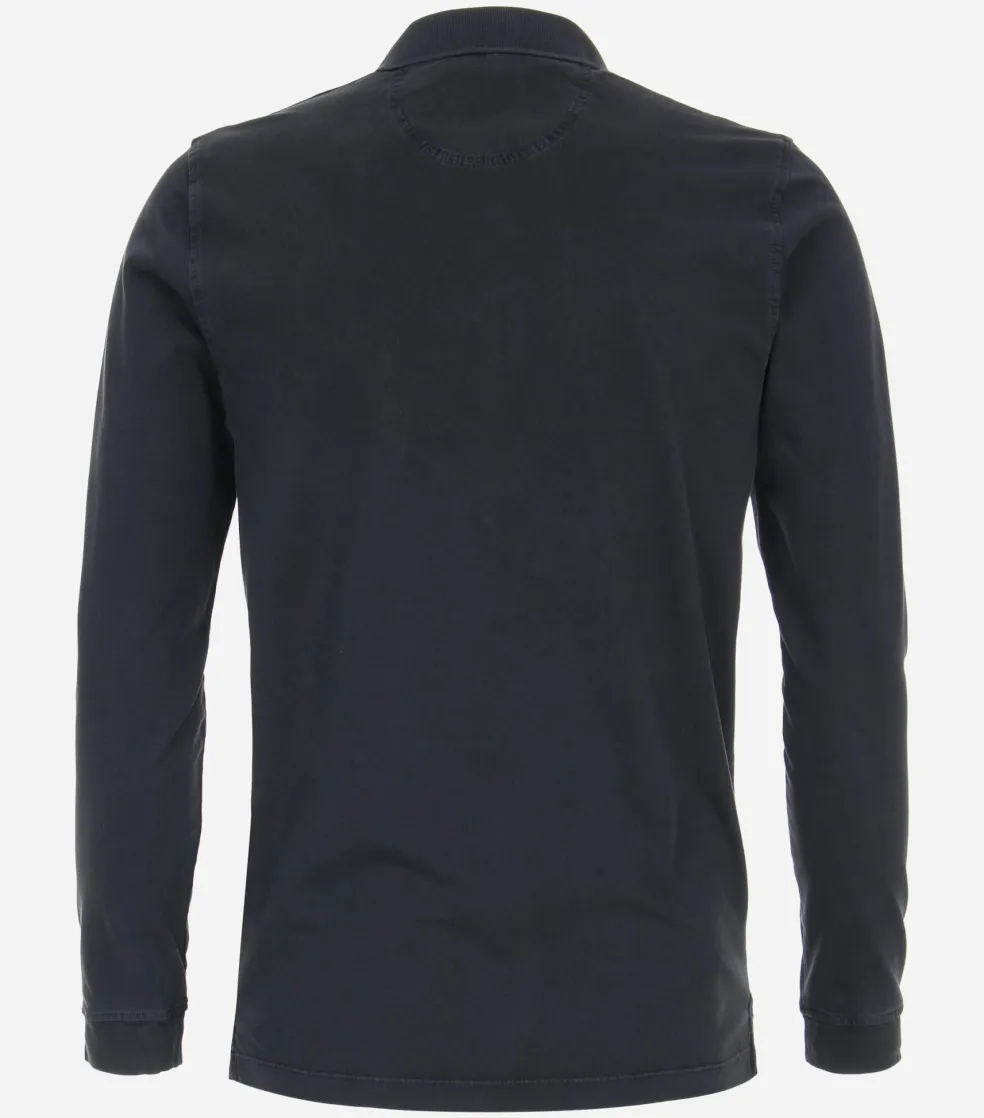 CASA MODA comfort fit polo lange mouw, blauw