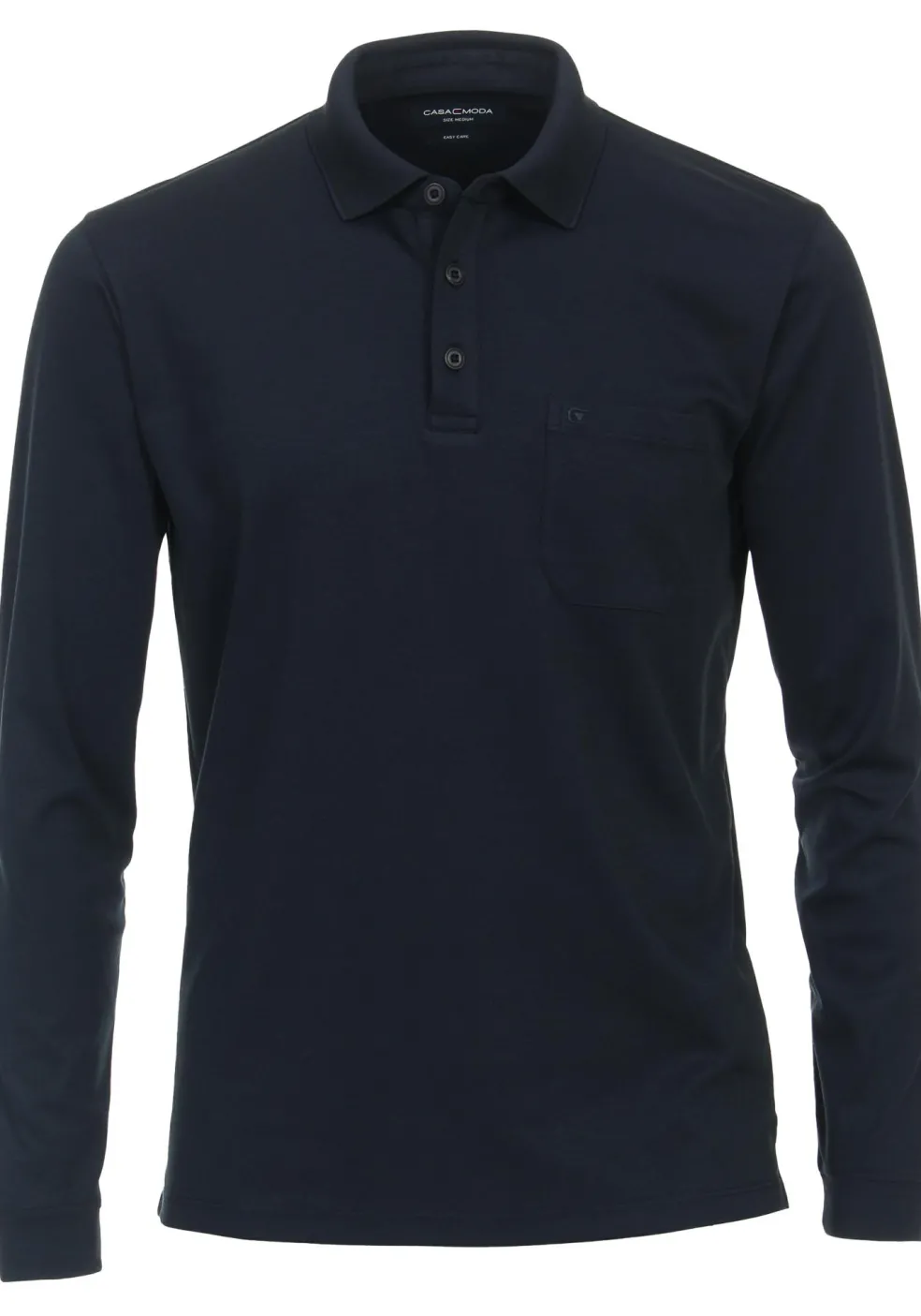 CASA MODA comfort fit polo lange mouw, blauw