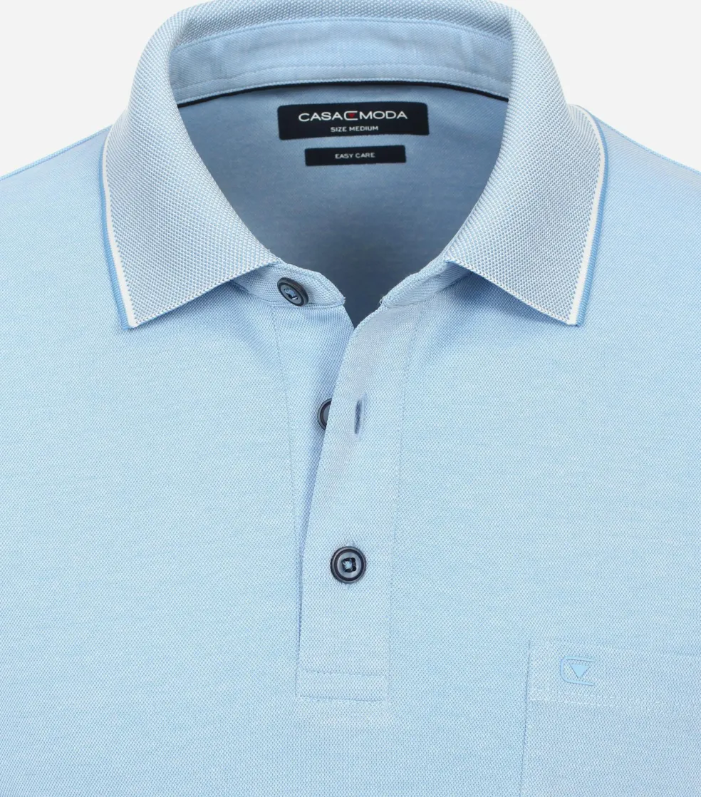 CASA MODA comfort fit polo lange mouw, blauw
