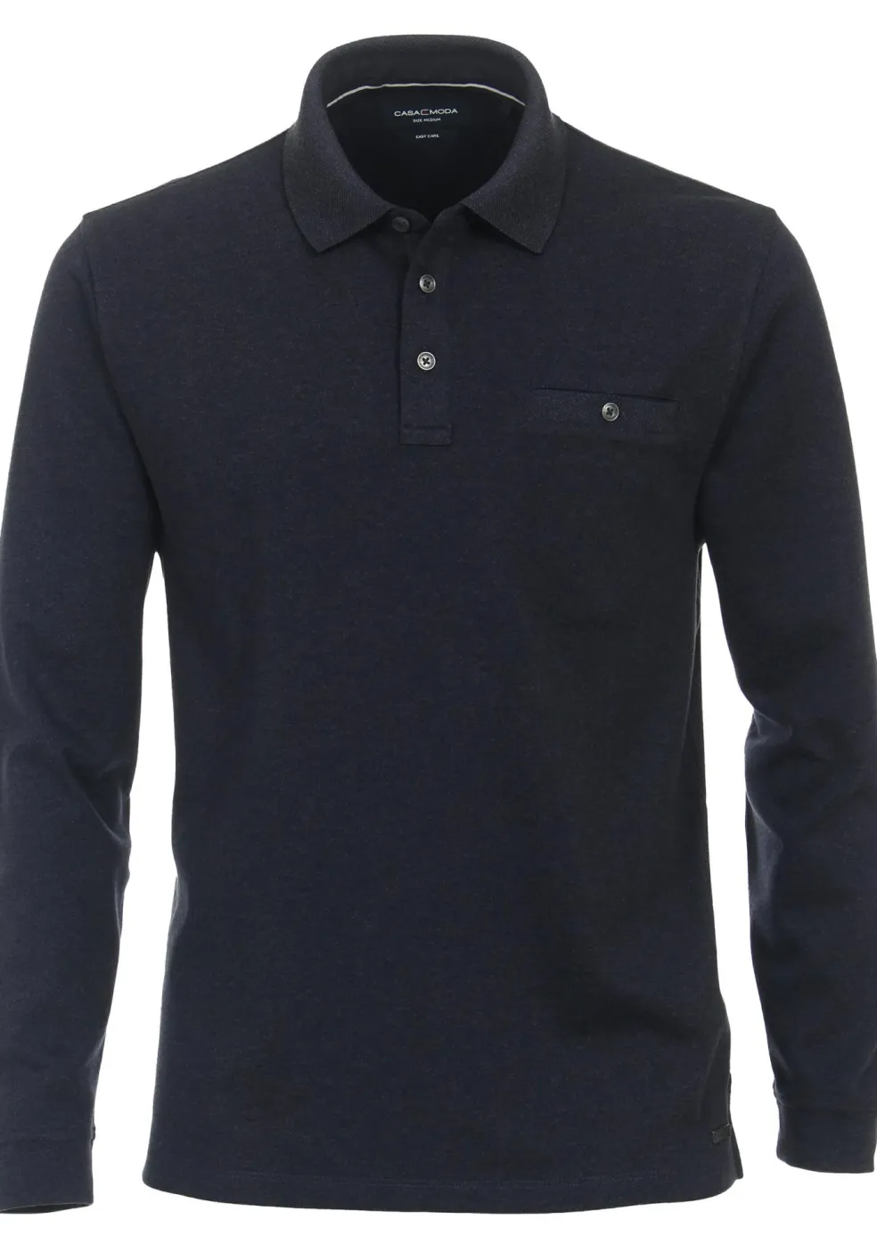 CASA MODA comfort fit polo lange mouw, blauw