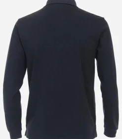 CASA MODA comfort fit polo lange mouw, blauw