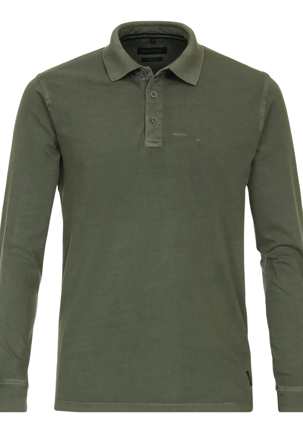 CASA MODA comfort fit polo lange mouw, groen