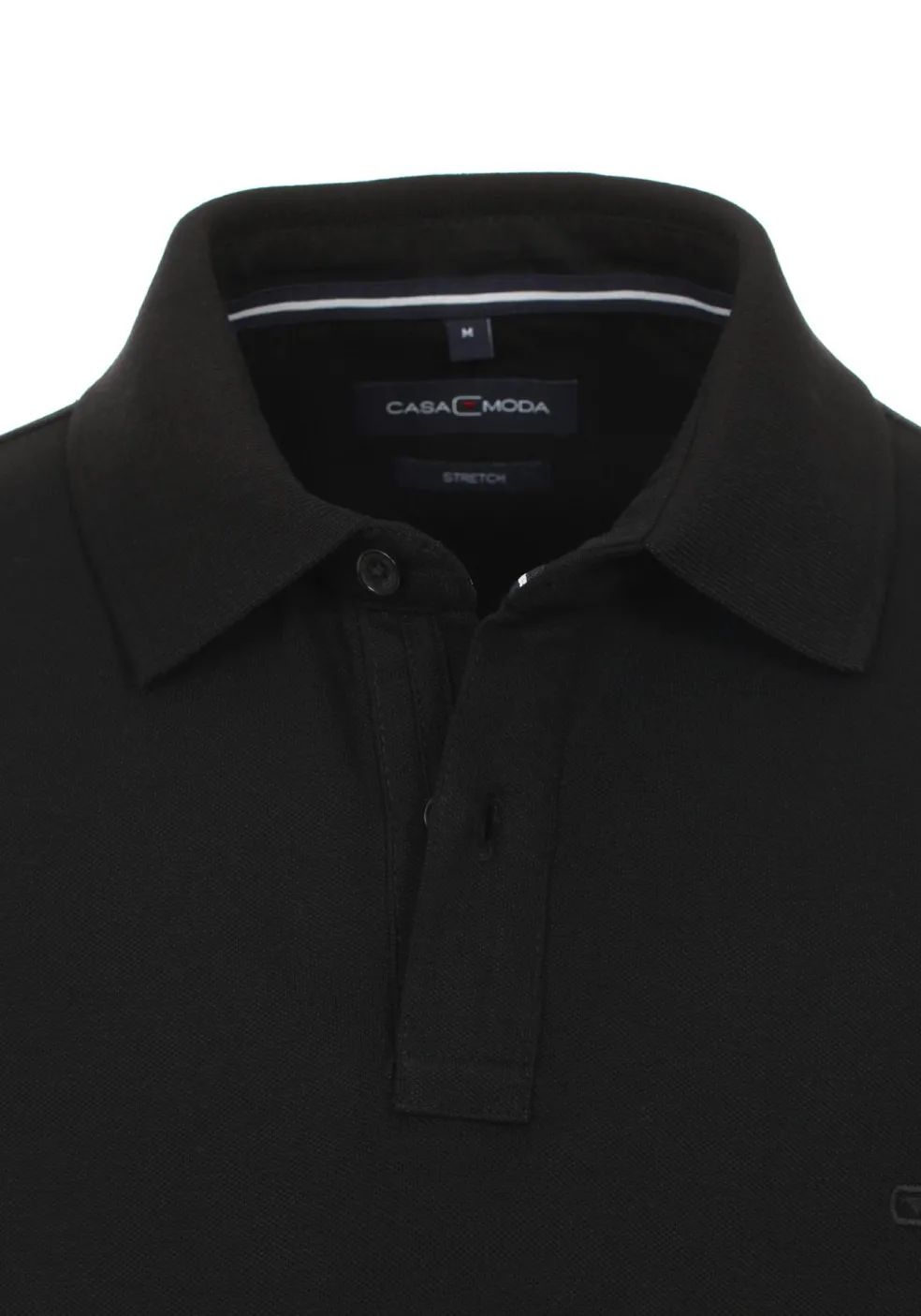 CASA MODA comfort fit poloshirt, stretch, zwart