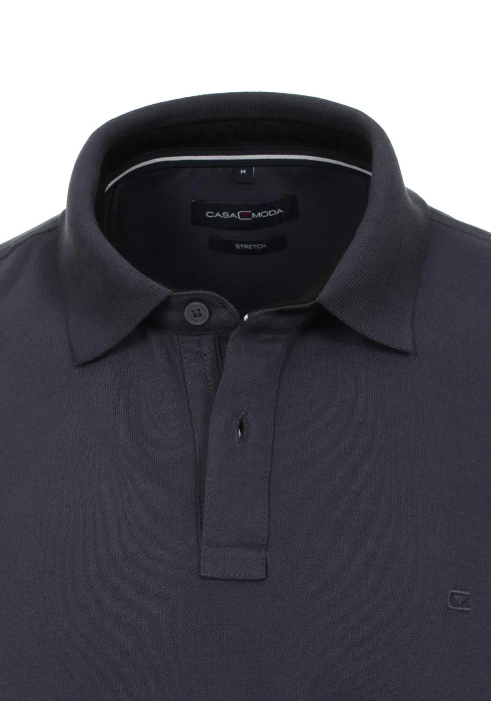CASA MODA comfort fit poloshirt, stretch, antraciet grijs