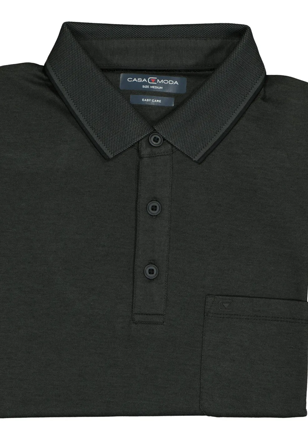 CASA MODA comfort fit poloshirt, antraciet melange