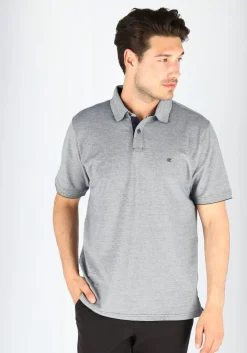 CASA MODA comfort fit poloshirt, stretch, blauw melange