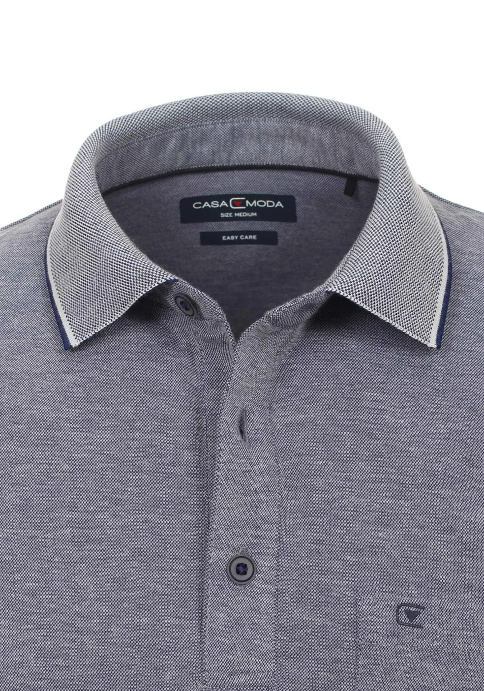 CASA MODA comfort fit poloshirt, blauw melange