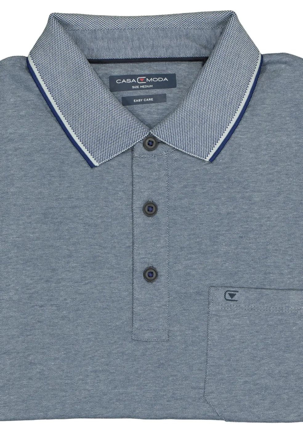 CASA MODA comfort fit poloshirt, blauw melange